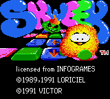 Skweek title screen for Sega Game Gear